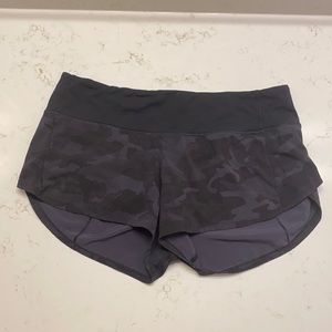 Lululemon Camouflage Speed Shorts